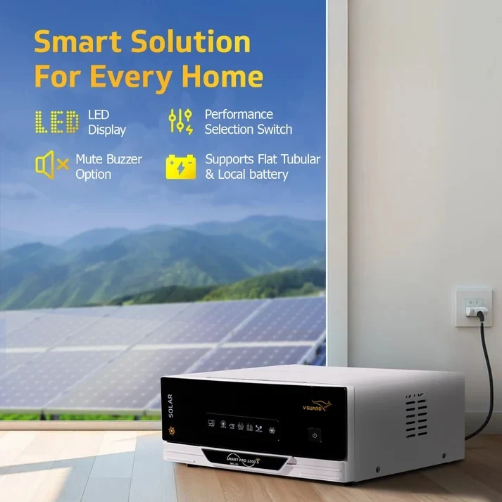 V-Guard Smart Pro sine-wave inverter with LED display panel